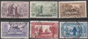 Italy #258-63  F-VF Used CV $31.20 (C5420)