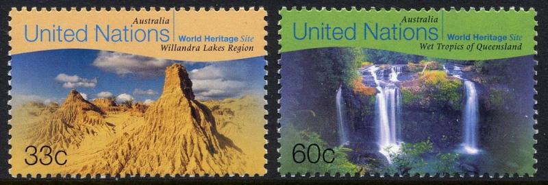 754-55 United Nations 1999 World Heritage Australia MNH