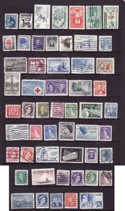 Canada-used group between Sc#303 & #382-1951-58-