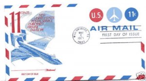 UC43 11c Jet & Circles Envelope, Fleetwood, FDC