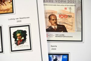 COLOR PRINTED AUSTRIA 2011-2020 STAMP ALBUM PAGES (101 illustrated pages)