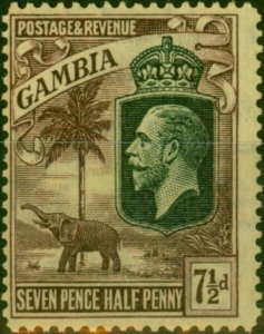  Gambia 1922 7 1/2d Purple-Yellow SG119 Fine VLMM