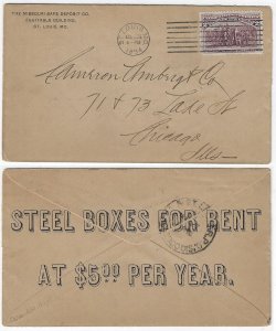 1894 - Safe Deposit Box Advertising Envelope - Ephemera 1101