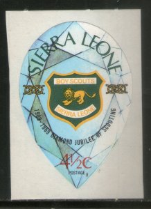 Sierra Leone 1969 4½c Scout Diamond Odd Shaped Sc 485 MNH # 5181a