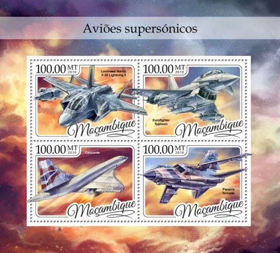 Mozambique Supersonic Aviation Planes Concorde MNH stamp set