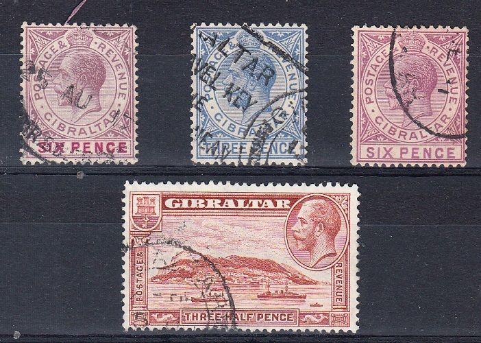 Gibraltar 70,81,82,97a Used (Catalog Value $29.75)