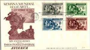 Colombia, Worldwide First Day Cover, U.P.U. Universal Postal Union