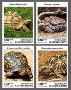 Central Africa - 2020 Turtles & Tortoises - 4 Stamp Set - CA200109c