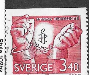 Sweden #1613  3.40k  Breaking the Chains (U) CV $2.25