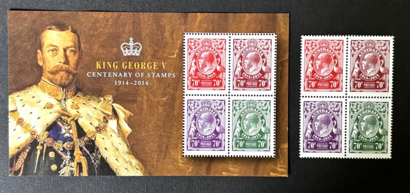 Australia: 2014, Centenary of King George V Stamps, +  Miniature Sheet, MNH