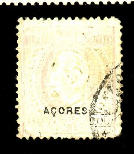 Azores #54 Used Fine Paper on Back Cat$95
