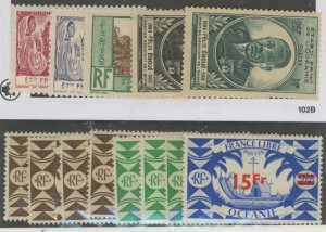 French Polynesia #124/159 Unused