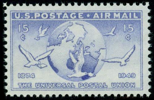 C43 Globe and Doves F-VF MNH single stamp