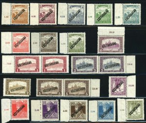 Hungary #153-173 Republic Issue 1918-1919 Postage Stamp Collection Europe MNH OG