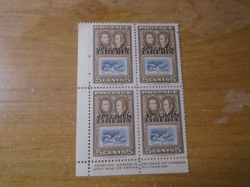Liberia  #  336    MNH   Blocks     different colors  O/P  Specimen