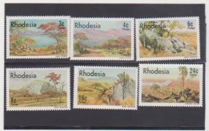 Rhodesia  Scott # 381-386 Landscape Paintings 1977 MNH