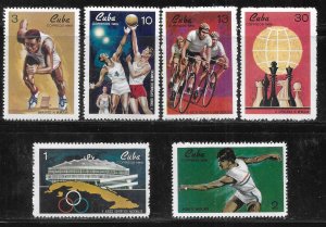 Cuba 1458-1463 1969 Sporting Events set MNH
