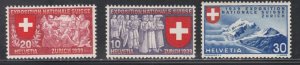 Switzerland # 247-249, National Exposition, French Language, Mint NH, 1/2 Cat.