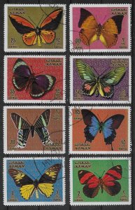 Ajman  1971  Butterflies  set of 8  CTO