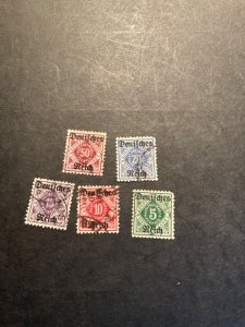 Wurttemberg Scott #059-63 used