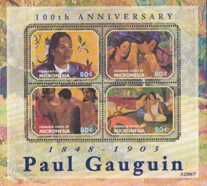 US 557 Trust Territories Micronesia NH VF Paul Gaugin M/S