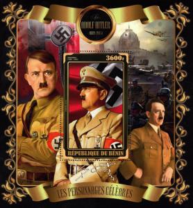 Benin Famous People Adolf Hitler WWII Germany Souvenir Sheet Mint NH