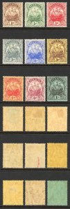 Bermuda SG44/51 Set of 9 wmk Mult CA M/M Cat 60 pounds