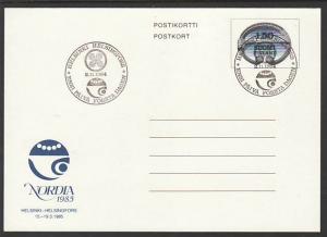 Finland Nordia 1985 Postal Card FDC VF  