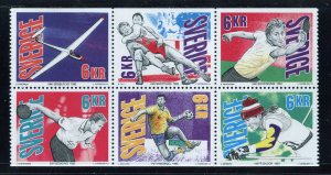 Sweden 1990a MNH, Sports Champions Booklet pane from 1993.