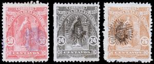 El Salvador Scott 262, 277-278 (1900) Mint H F-VF