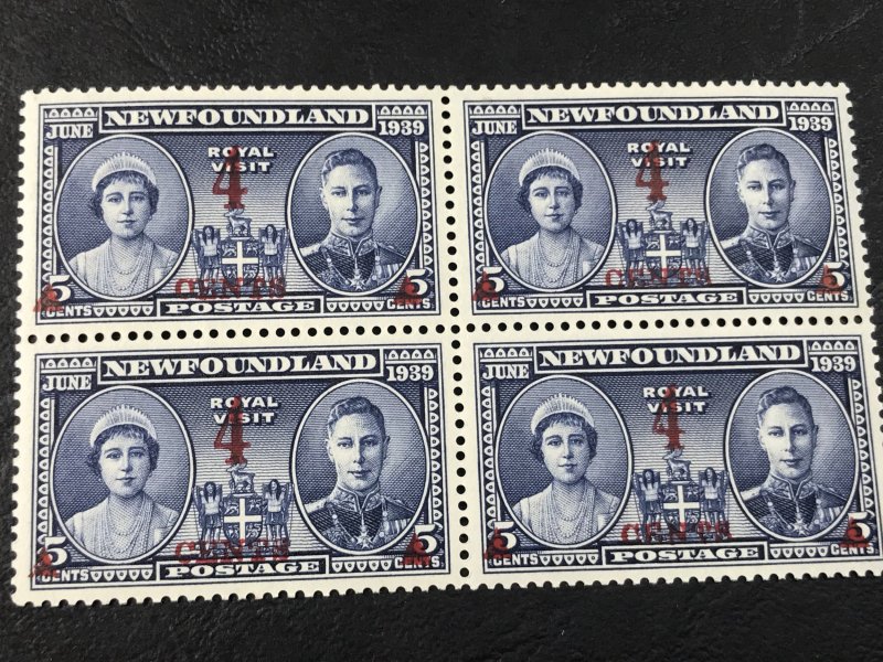 NEW FOUNDLAND # 251-MINT NEVER/HINGED----BLOCK OF 4----1939