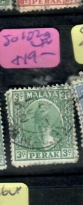 MALAYA PERAK (P1607B)   SULTAN  2WC   SG 102A        VFU 