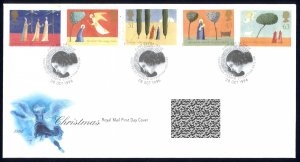 Great Britain Sc# 1708-1712 FDC 1996 2nd-63p Christmas