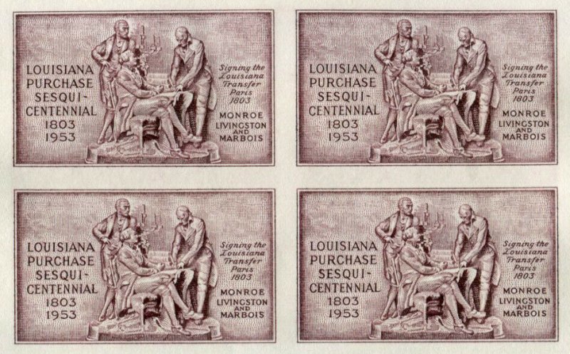 LOUISIANA PURCHASE Vignette Souvenir Card Bureau Engraving Printing NOPEX 1972