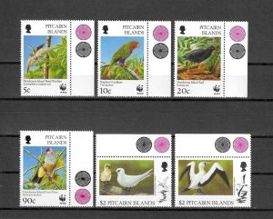 PITCAIRN ISLANDS 1996 WWF SG 504/9 MNH