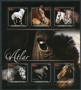 AZERBAIJAN  2018  HORSES  SHEET MINT NEVER HINGED 