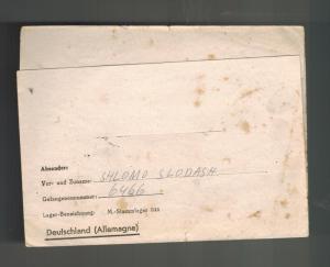 1944 Germany England Army POW Camp Cover Stalag 344 Palestine Schlomo Slodash