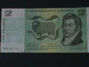 AUSTRALIA-1966- RESERVE BANK-$2 DOLLARS-CIRCULATED-VERY FINE-58 YEARS OLD