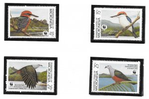 MICRONESIA SC 106-9 NH issue of 1990  - WWF - BIRDS 