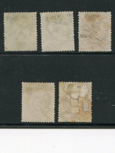 Norway #16-20  used  F-VF -  Lakeshore Philatelics