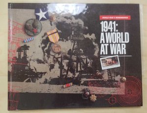 WWII Remembered 1941 A World At War stamps book - Stamps In Album