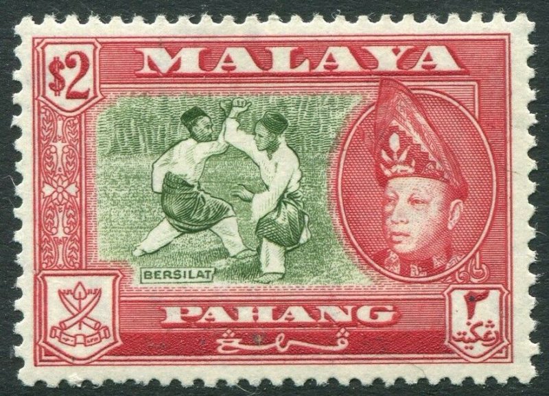 PAHANG-1962 $2 Bronze-Green & Scarlet Perf 13 x 12½ Sg 85a UNMOUNTED MINT V42830