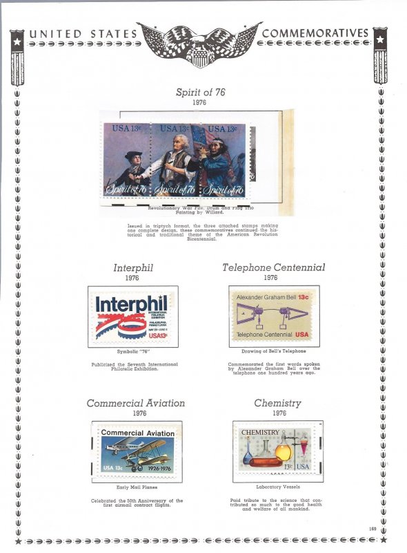 United States 10ea Album Pages W 75 Stamps From 1975 to 1977