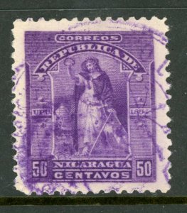 Nicaragua 1894 Seebeck 50¢ Victory Postally Used B933 ⭐⭐⭐⭐⭐⭐