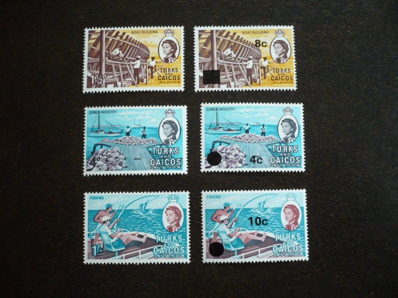 Stamps-Turks & Caicos-Scott#159,162,165,185,188,189-M N H Part Set of 6 Stamps