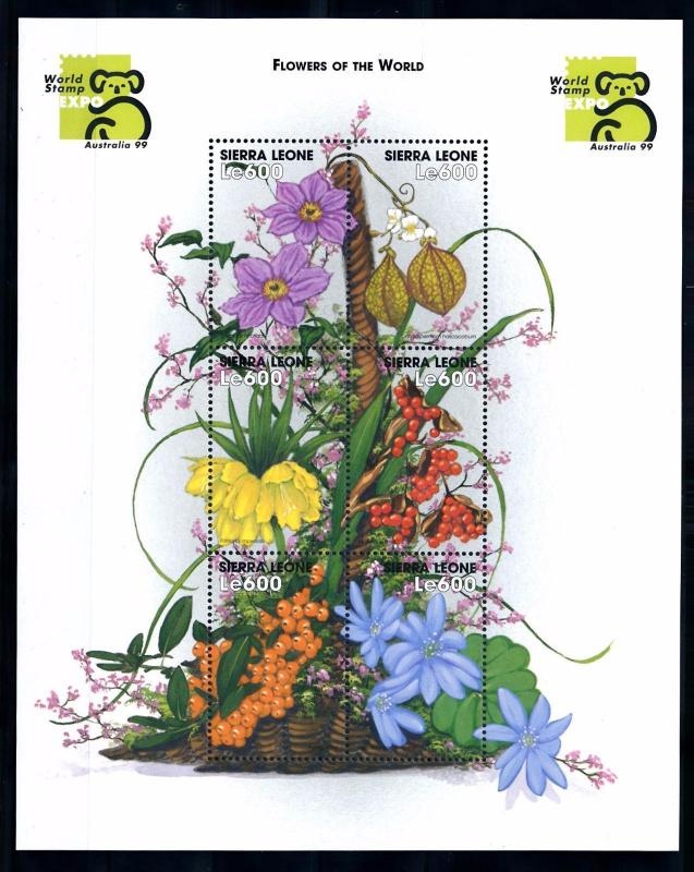 [66930] Sierra Leone 1999 Flora Flowers Blumen Sheet MNH