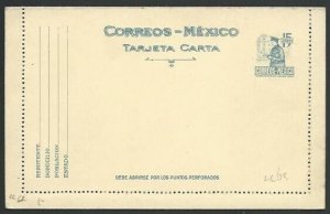 MEXICO Lettercard - 15c Postman - unused...................................58791 