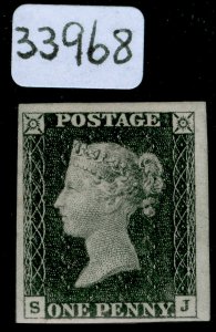 GB QV SG2, SCARCE 1d black PLATE 1a, M MINT. Cat £18500. BRANDON CERT SJ