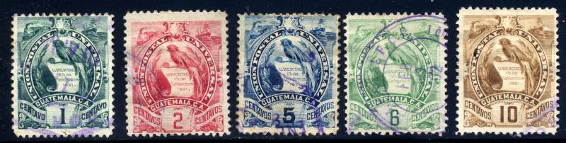 Guatemala   99-103    f/vf  used   short set