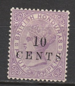 BRITISH HONDURAS 1888 QV SMALL NUMERAL 10C ON 4D